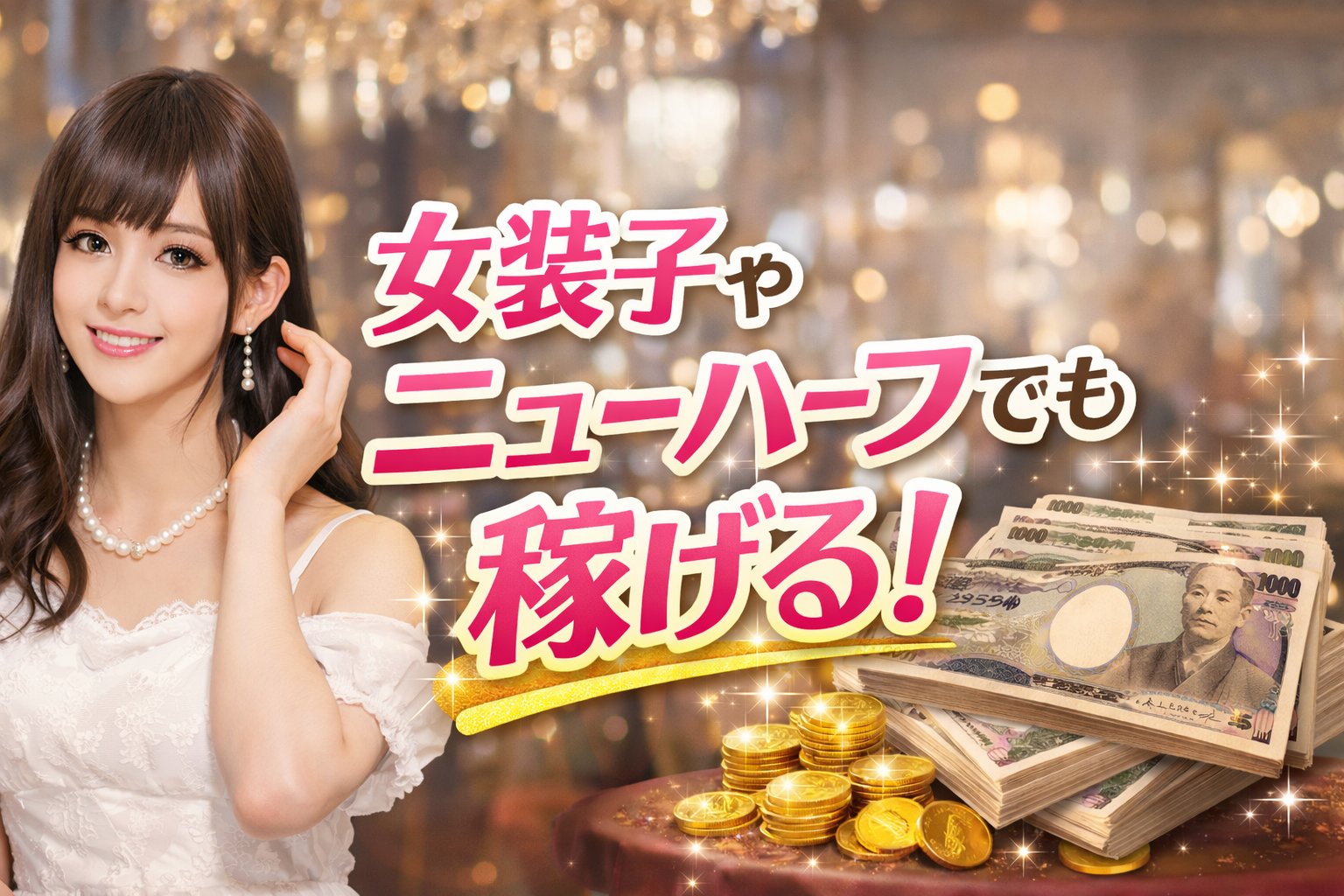 女装男子やニューハーフがパパから毎月10万円以上の副業収入で稼げるサイト紹介